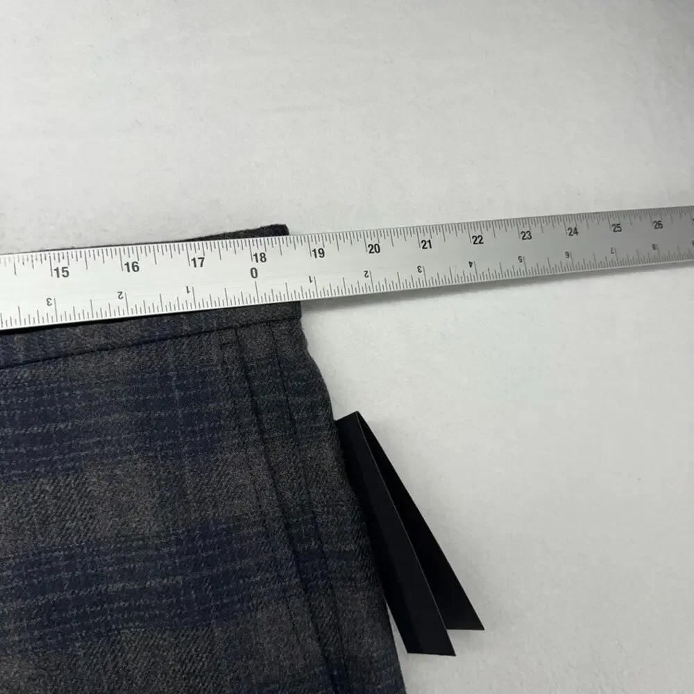 Banana Republic pants Men's 36x30 Gray Blue Houndstooth Plaid Emerson Wool NEW